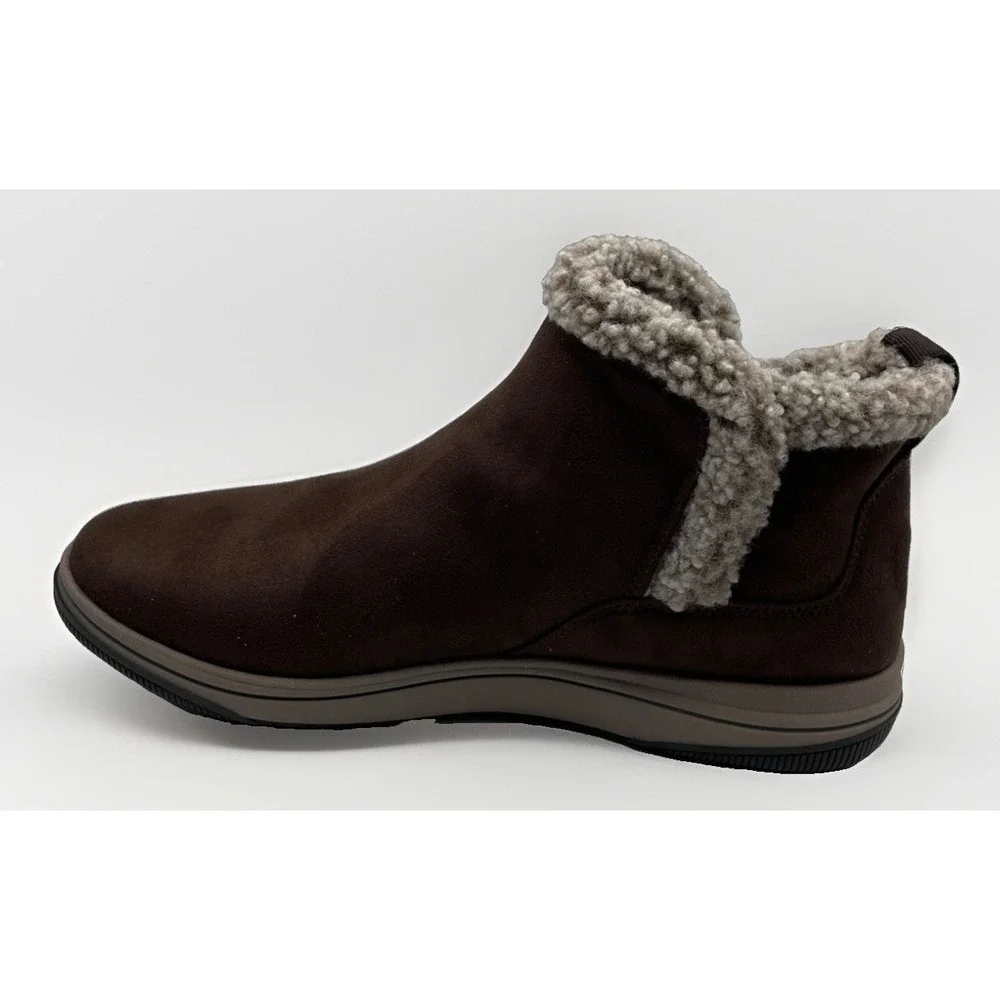 Clarks Cloudsteppers Brown Faux Shearling Ankle Boots Womens 9.5 M 261741324075